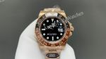 Clean Factory Rolex GMT-Master ii 40mm Rose Gold Oyster Band Black and Brown Ceramic Bezel 3285 Movement Watch